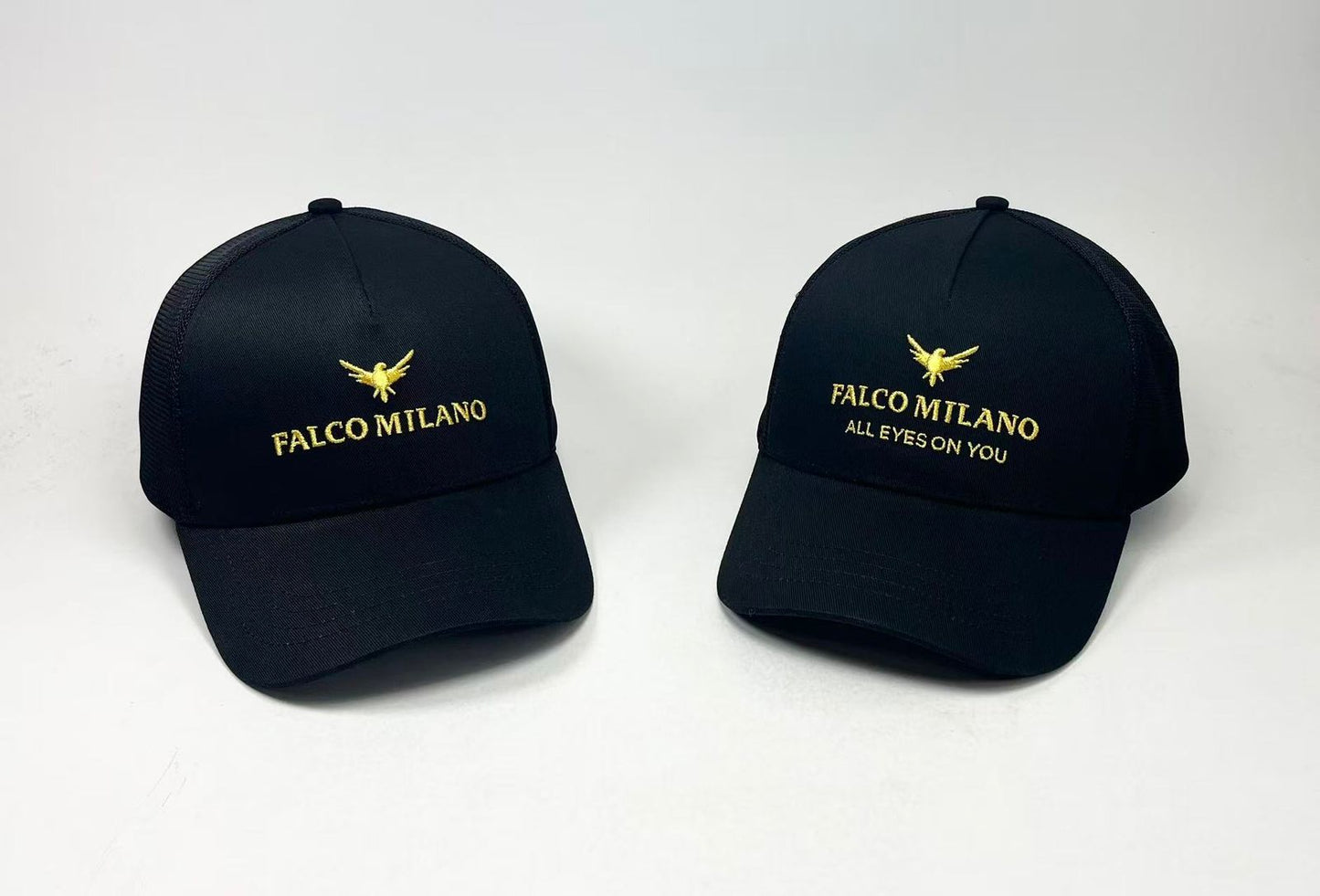 Falco Milano Signature Trucker Cap – Black/Gold