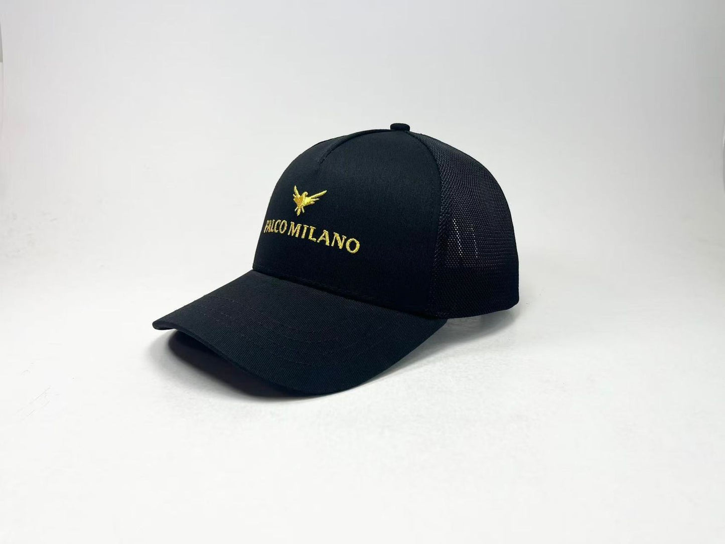Falco Milano Signature Trucker Cap – Black/Gold