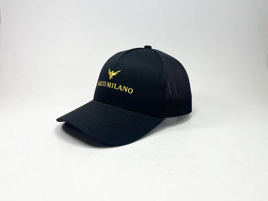 Falco Milano Signature Trucker Cap – Black/Gold